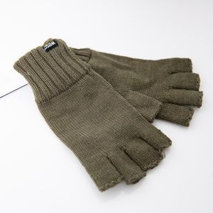 WESC fingerless olive green gloves NWT